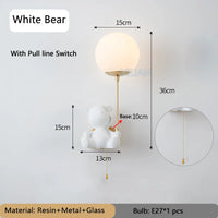 Applique murale Ours Pull-switch