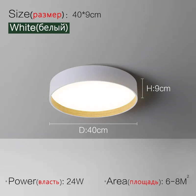 Plafonnier LED Minimal Wood Effect