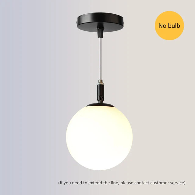 Plafonnier en verre rond nordique minimaliste moderne