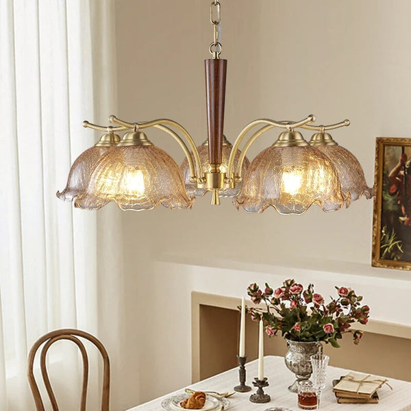 Lustre Japonais Noyer Cuivre Vintage