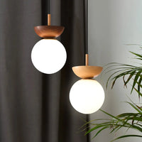 Plafonnier LED "Naturel Nordique" avec Abat-jour en Verre