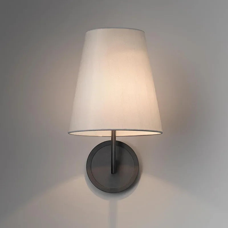 Applique Murale LED de Luxe en Cuivre avec Miroir Tissu