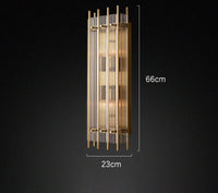Lustre de luxe en cristal Double Anneau Doré LED Suspendu