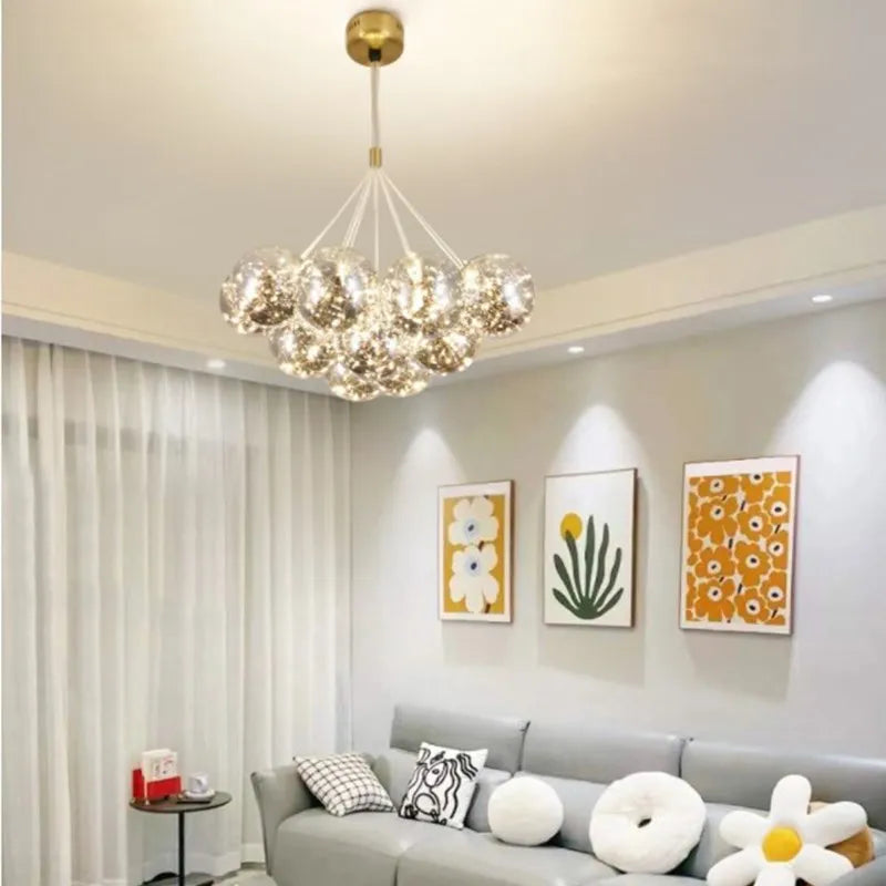 Suspension LED en verre design Nordique Moderne
