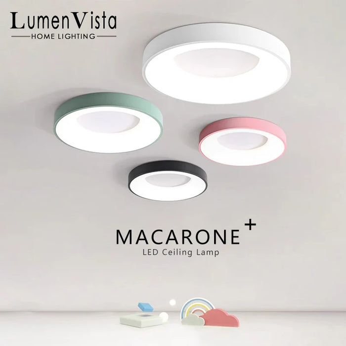 Plafonnier LED nordique contemporain circulaire Lumina