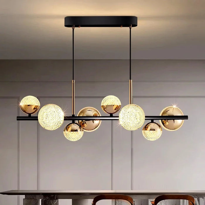 Lustre Moderne en Verre LED pour Déco Intérieure