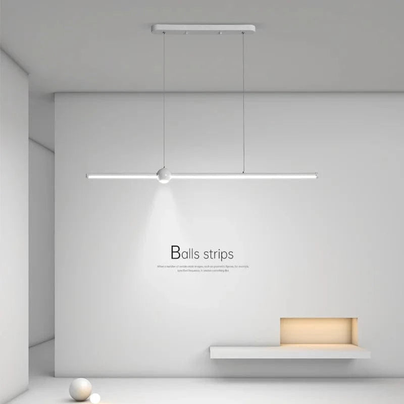 Lustre LED nordique minimaliste avec bande lumineuse créative