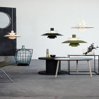 Suspension LED Coen avec abat-jours métalliques innovants