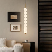 Suspension design boules en verre nordique LED cuivre Vent Gourde Décoration