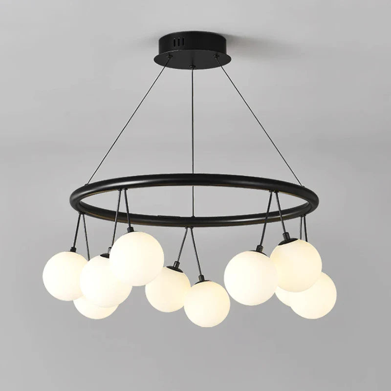 Lustre LED Moderne en Verre pour Décoration Intérieure Luxe