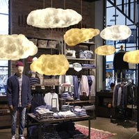 Lustre moderne LED en forme de nuage flottant pour restaurants chic