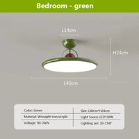 Plafonnier LED nordique en fer avec soucoupe volante - Luminaire décoratif d'intérieur