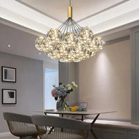 Lampe suspendue LED en verre transparent - Design moderne et réglable en hauteur