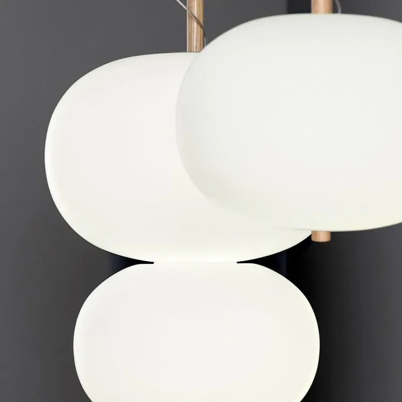 Lustre Nordique en Verre avec Suspension LED - Idéal pour une Décoration Tendance