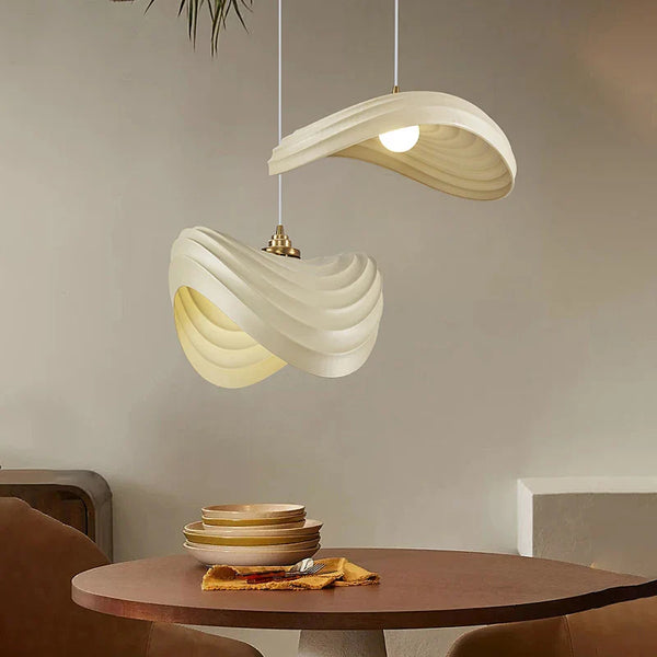 Suspension lumineuse Nordique Minimaliste Wabi Sabi Crème Style Led