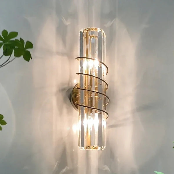 Applique murale en cristal de luxe et lumière