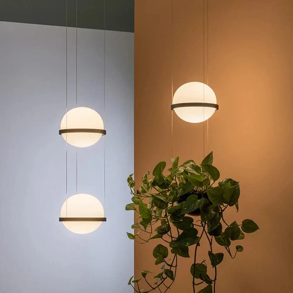 Lustre Moderne DIY LED avec Pot de Fleurs pour un Jardin Céleste