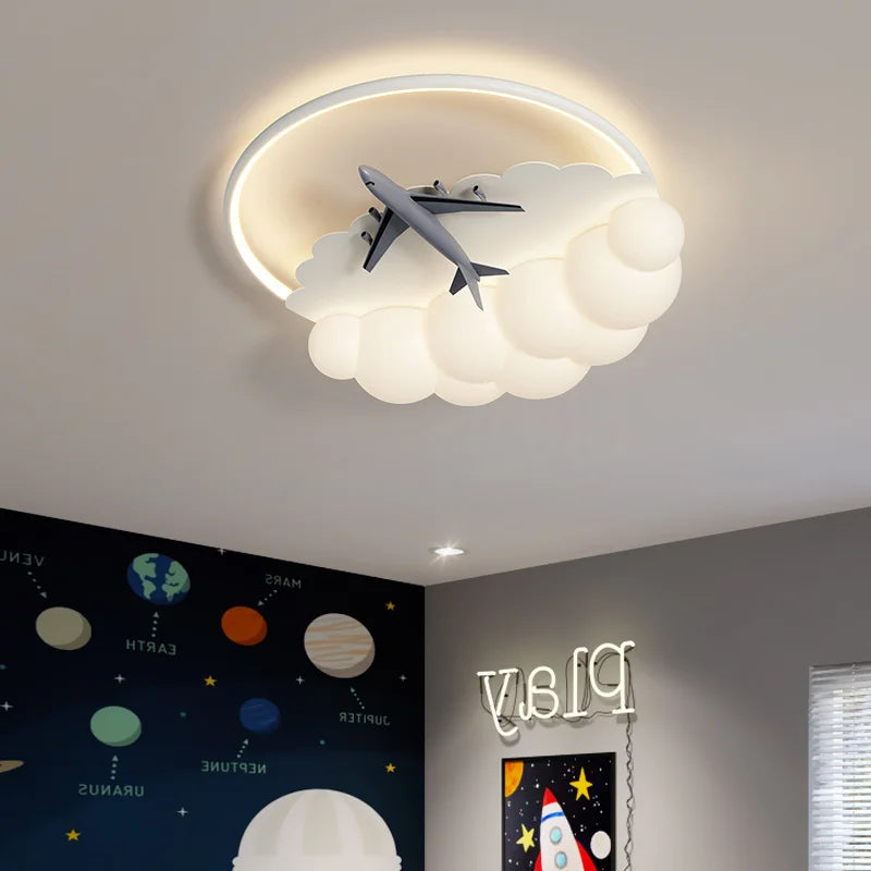 Lustre Avion LED Moderne pour Enfant
