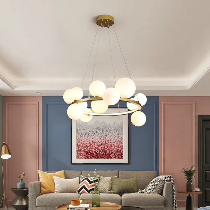 Lustre moderne à LED en Verre clair