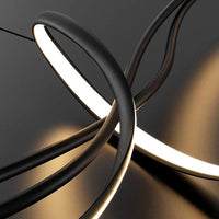 Lustre LED design à intensité variable pour éclairage intérieur.