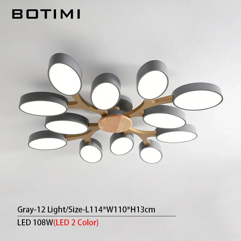 Plafonnier LED "Arbre Gris"