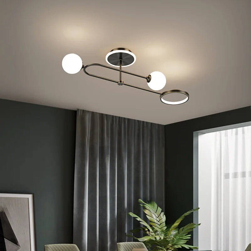 Lustre LED Moderne en Verre Suspendu - Livraison Directe