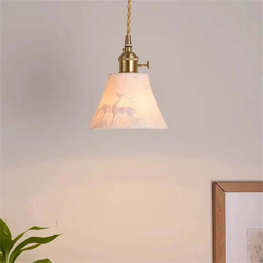 Plafonnier élégant en céramique pour une déco rustique
