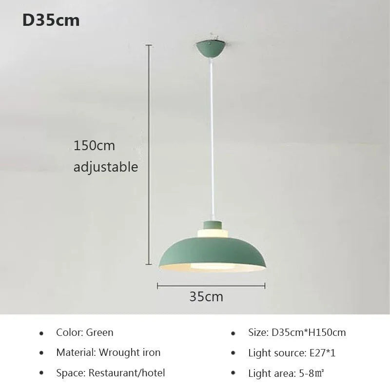 Suspension LED nordique minimaliste à tête unique - Design Scandinave