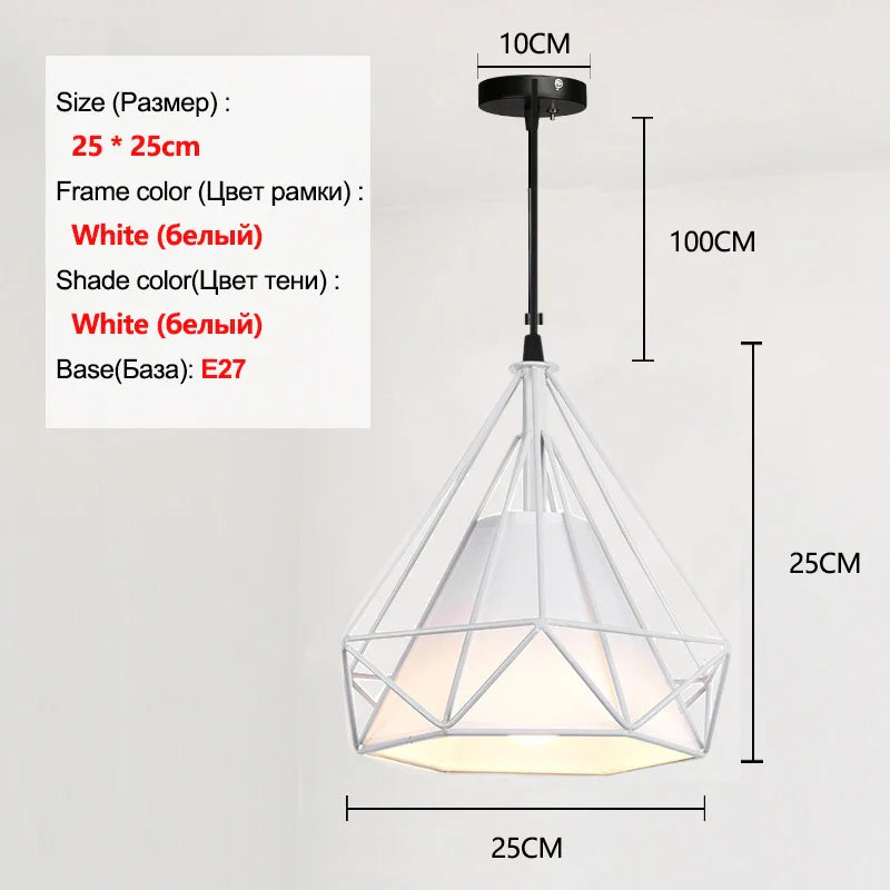 Lustre Cage à Oiseaux Moderne Loft