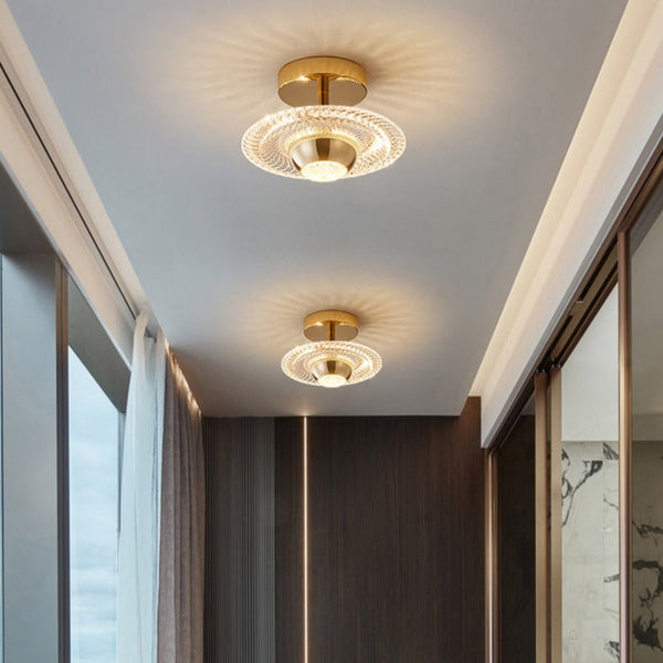 Plafonnier LED de luxe en verre Armaton