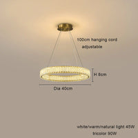 Lustre LED en cristal fantaisie : Lumière suspendue modern.