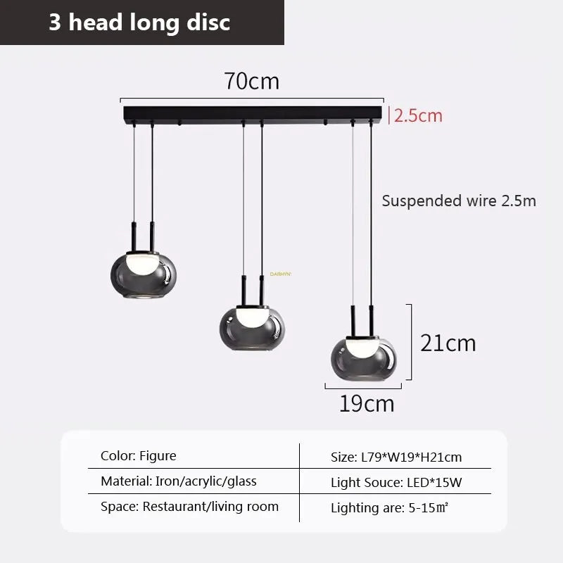 Suspension LED en verre au design nordique minimaliste - Luminairia