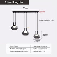 Suspension LED en verre au design nordique minimaliste - Luminairia