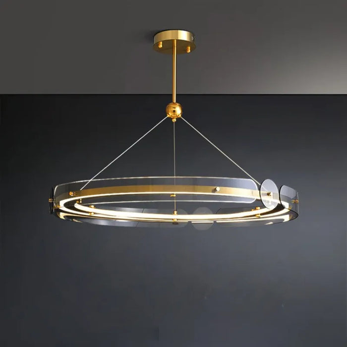 Lustre circulaire en verre de cristal élégance nordique pour éclairer votre intérieur