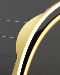 Lustre Long LED Minimaliste Éclat Moderne avec Hauteur Réglable