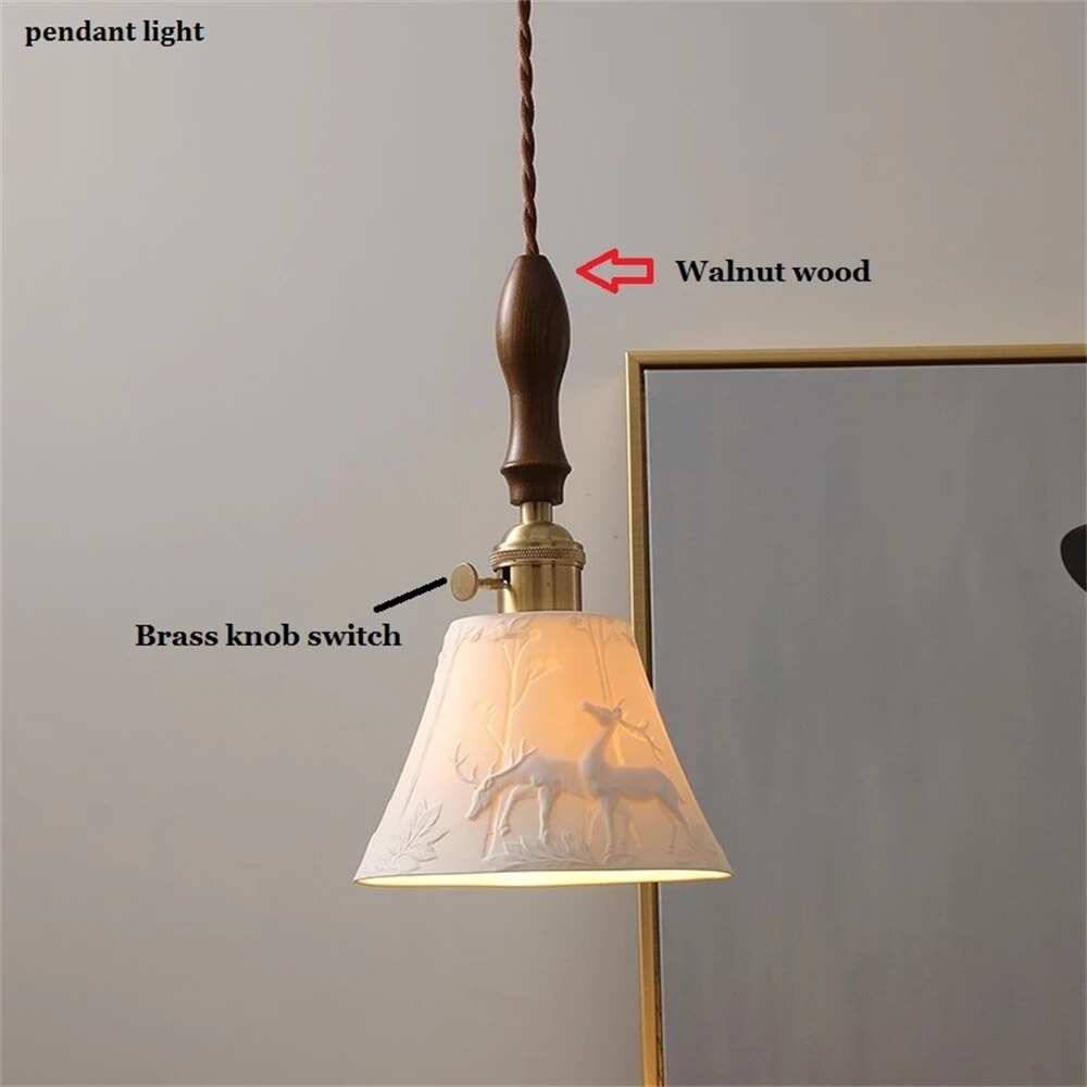 Plafonnier élégant en céramique pour une déco rustique