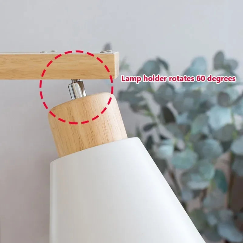 Suspension en fer nordique minimaliste en bois Macaron - Édition Scandinave