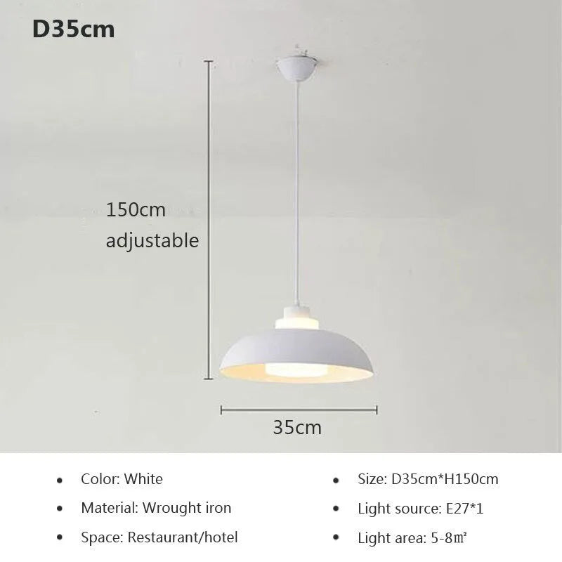 Suspension LED nordique minimaliste à tête unique - Design Scandinave