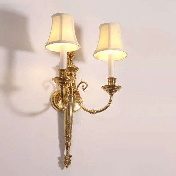 Applique Murale Double Tête Style Nordique en Cuivre LED Rétro - Nordic Glow