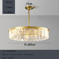 Lustre en cristal multicouche nuage et brume pour hôtel - Corps en acier de luxe