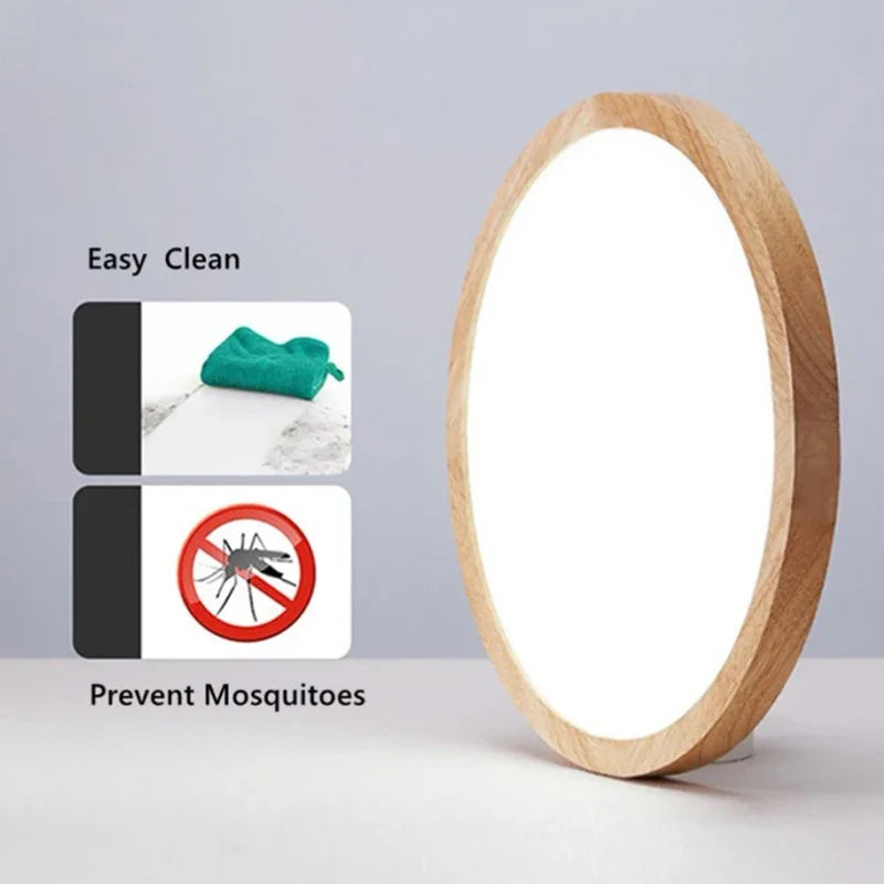 Plafonnier LED Bois Moderne