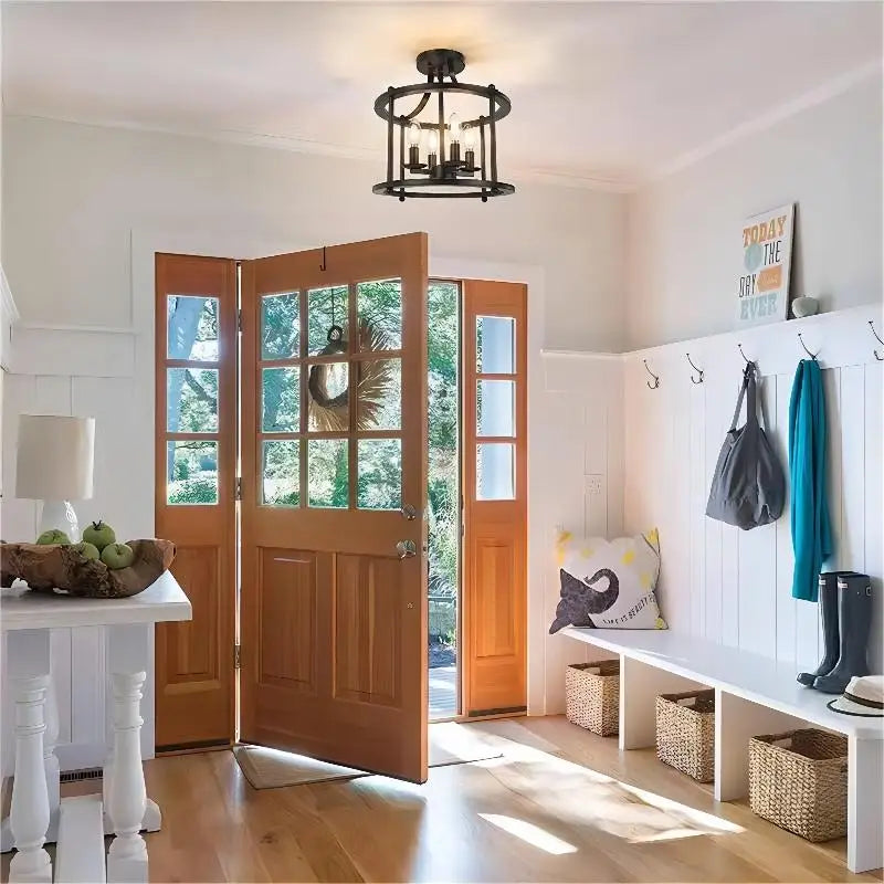 Plafonnier LED Industriel Américain Rétro Multi-Têtes Décoratif