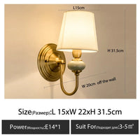 Applique murale LED de style européen pour hôtel de luxe