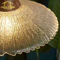 Nordique In - Suspension de lumière chaude LED  en cuivre et verre