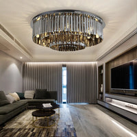Plafonnier LED de Luxe en Cristal pour une Décoration Maison Moderne