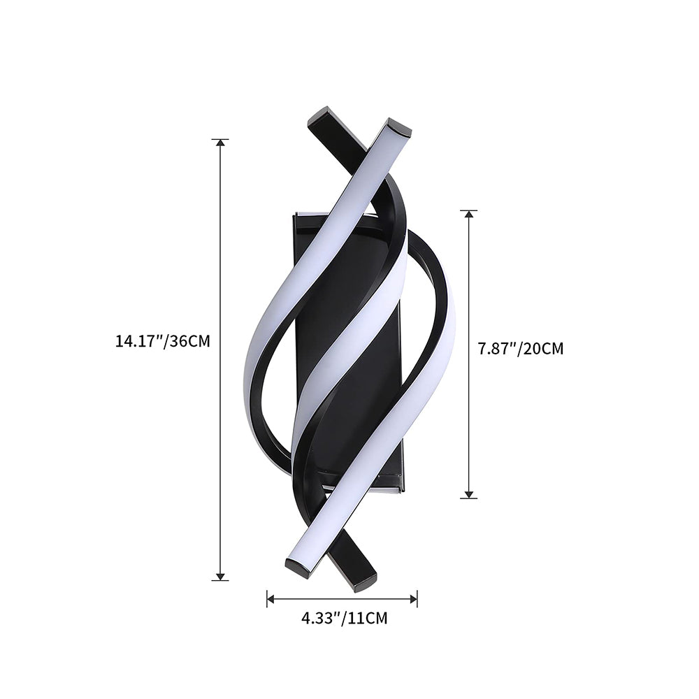 Applique murale LED en spirale d'aluminium - Style Psalm