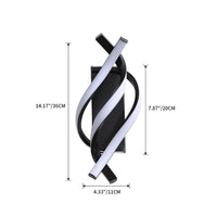 Applique murale LED en spirale d'aluminium - Style Psalm