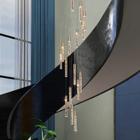 Lustre en cristal design cylindrique - Élégance lumineuse