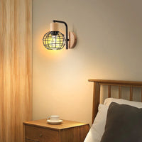 Applique murale Vintage en fer et bois pour éclairage intérieur nordique- Parfait pour chambre, salon, restaurant et bar