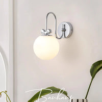 Applique murale Bauhaus Bowknot en verre LED - Chrome Blanc